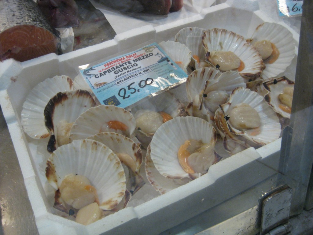 Fresh seafood at Mercato Centrale