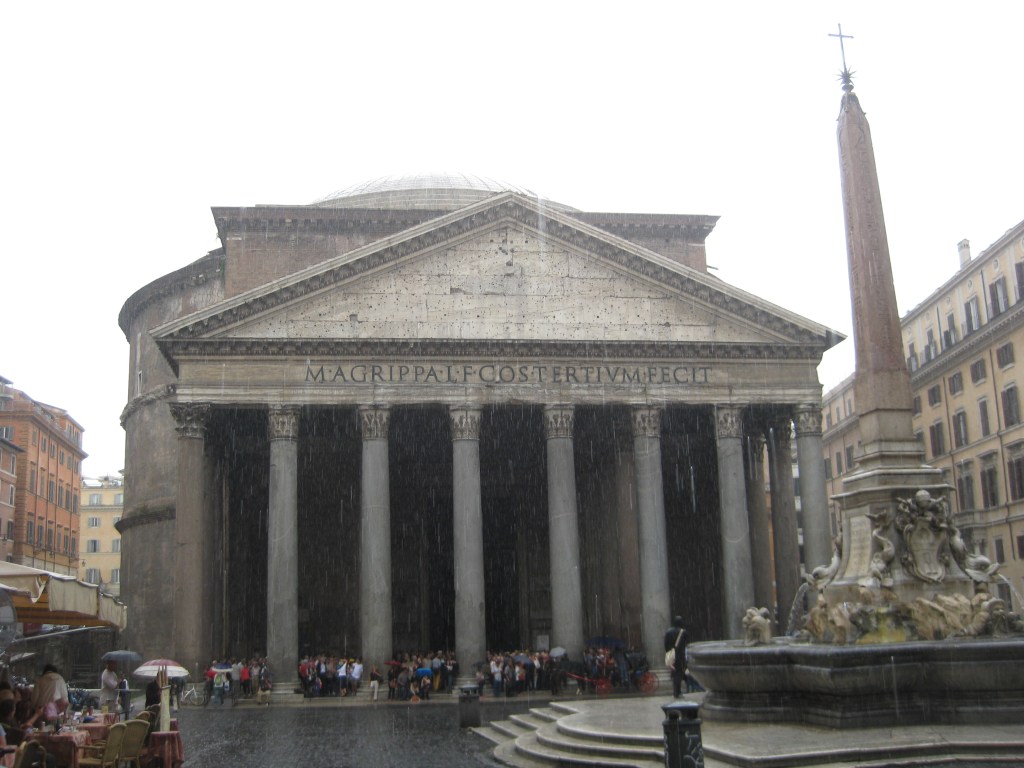 Pantheon on a rainy day