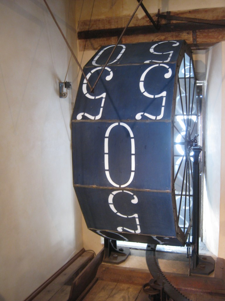 Number wheel that displays the time