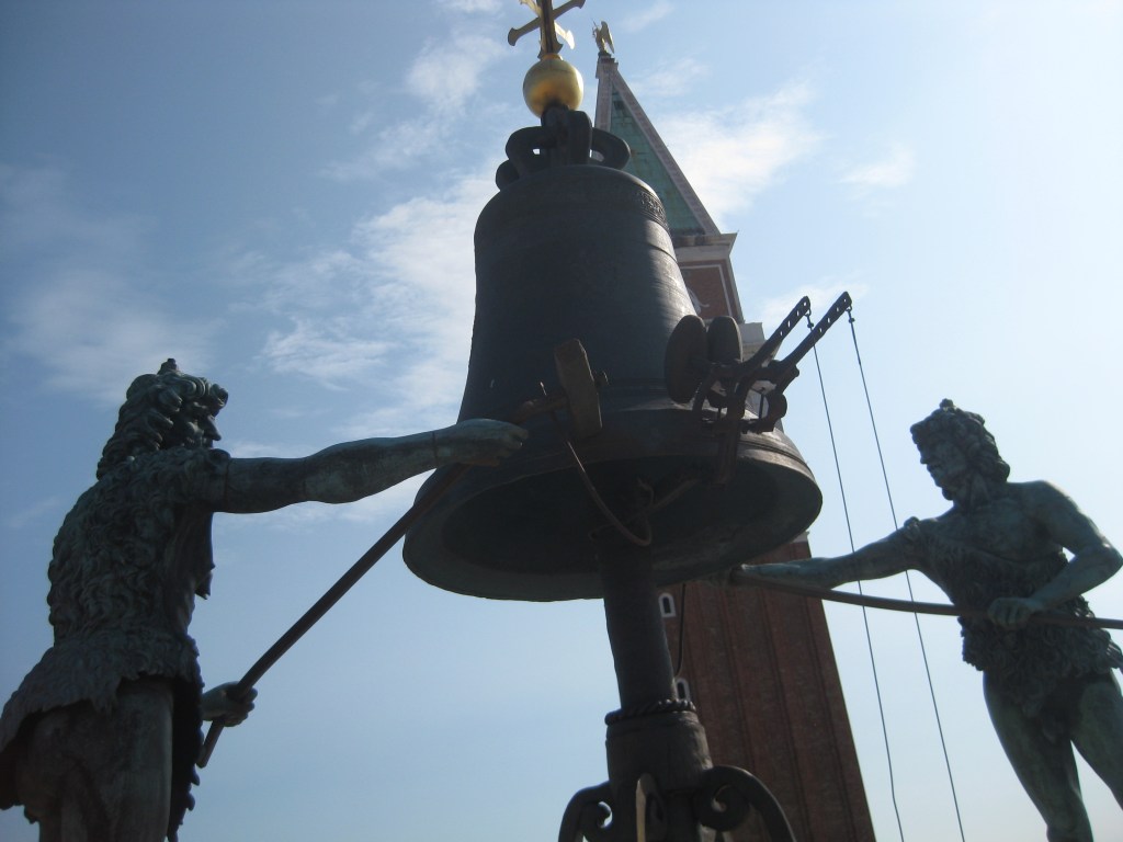 The moors at the top of the clock tower, who ring the bell