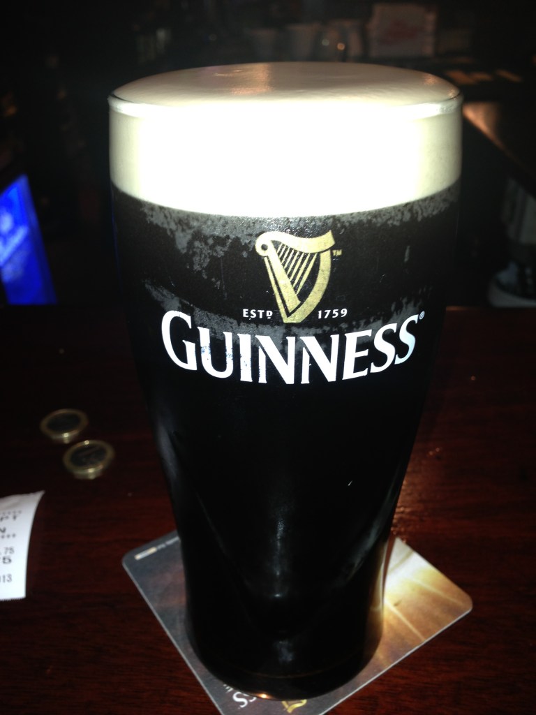 My very first authentic pint of Guinness - in Dublin, Ireland