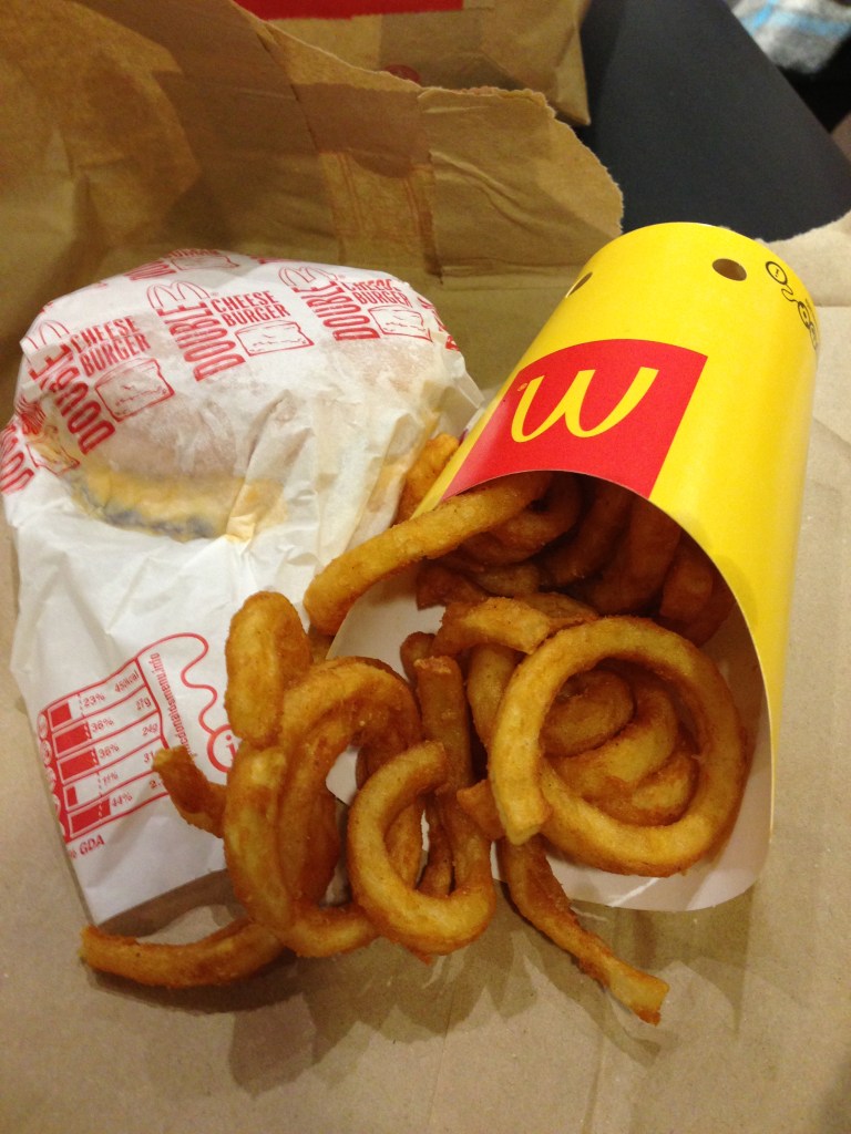 You can take the girl out of America, but you can't take the America out of the girl - first meal in Dublin! P.S. YES, those ARE curly fries!