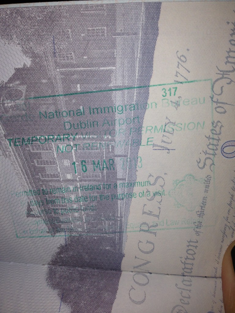 My very first international passport stamp!